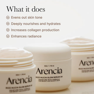ARENCIA Rice Mucin Glow Serum 30 50g - Kbeauty Canada