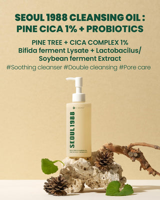 KSECRET Seoul 1988 Cleansing Oil: Pine Cica 1% + Probiotics 200mL - Kbeauty Canada