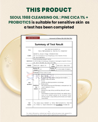 KSECRET Seoul 1988 Cleansing Oil: Pine Cica 1% + Probiotics 200mL - Kbeauty Canada