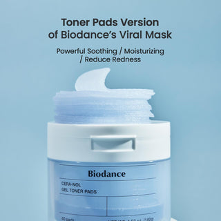 BIODANCE Cera-nol Gel Toner Pads (Blue_60 Pads)