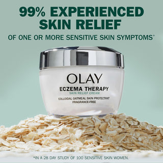 OLAY Sensitive Eczema Therapy Face Moisturizer Skin Relief Cream Fragrance-Free Skin Care Treatment with Colloidal Oatmeal 50mL