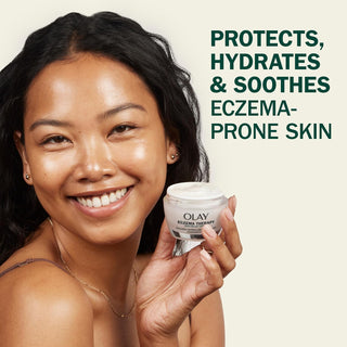 OLAY Sensitive Eczema Therapy Face Moisturizer Skin Relief Cream Fragrance-Free Skin Care Treatment with Colloidal Oatmeal 50mL